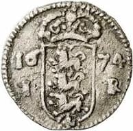 Reval, City of 1 Rundstück - Carl XI (With cross and with value) coin 2