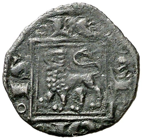 Castile and Leon, Kingdom of Obol - Alfonso X (Coruna) - 1 Obol Coin Details coin 2