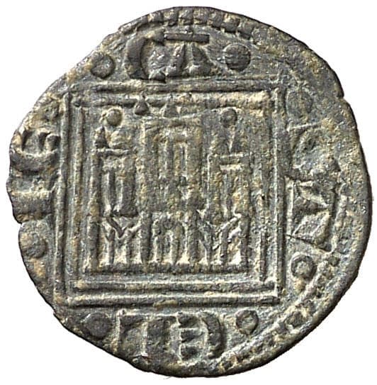 Castile and Leon, Kingdom of Obol - Alfonso X (two points) coin 1