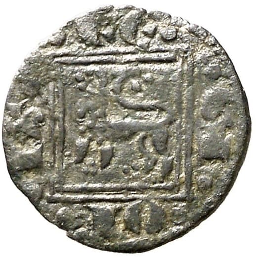Castile and Leon, Kingdom of Obol - Alfonso X (crescent) coin 2