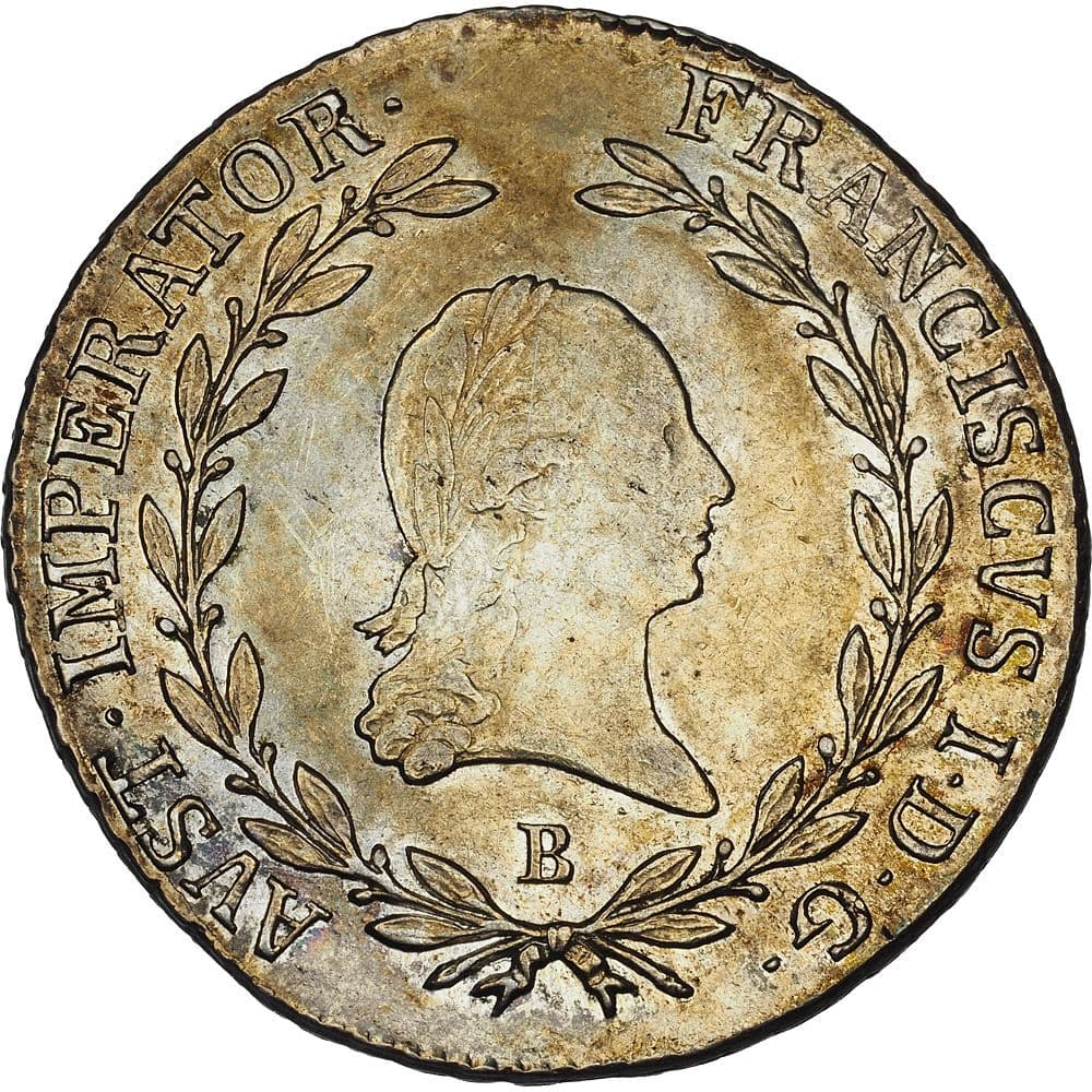 Austrian Empire 20 Kreuzers - Francis I - 20 Kreuzers Coin Details coin 1