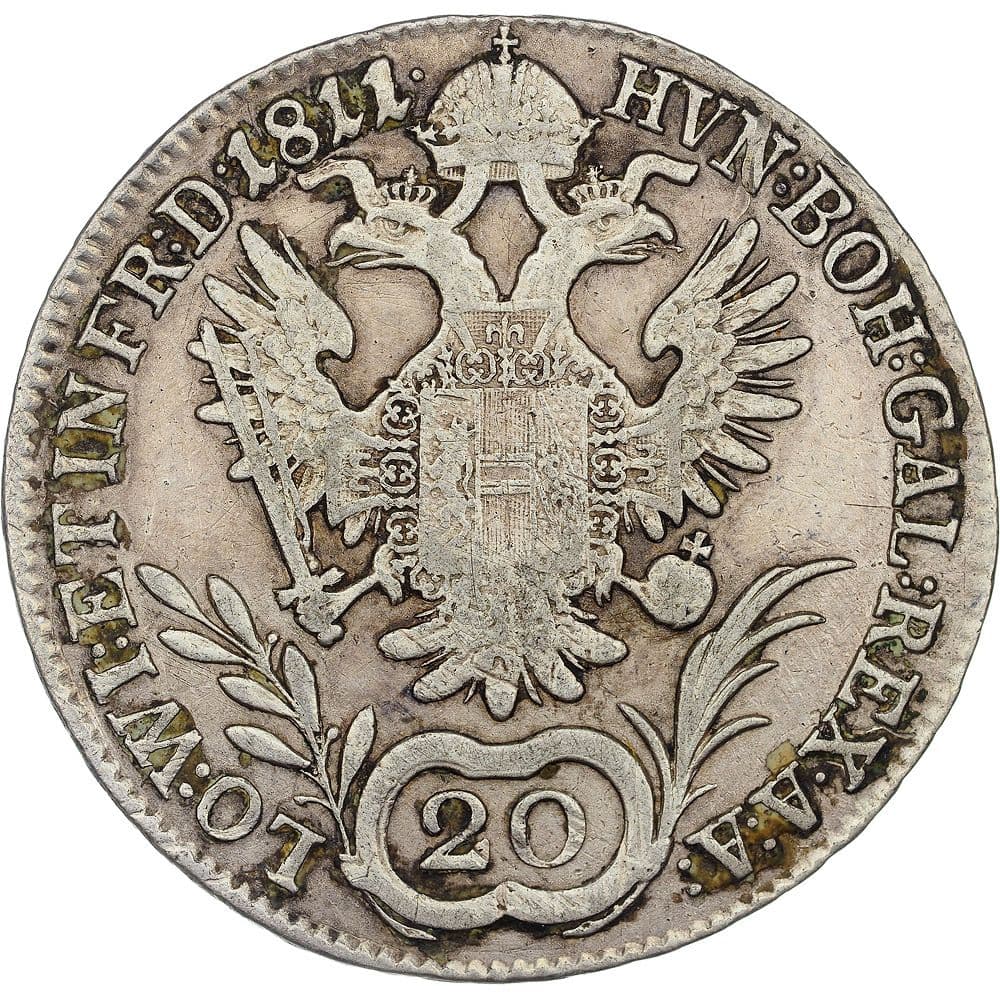 Austrian Empire 20 Kreuzers - Francis I - 20 Kreuzers Coin Details coin 2