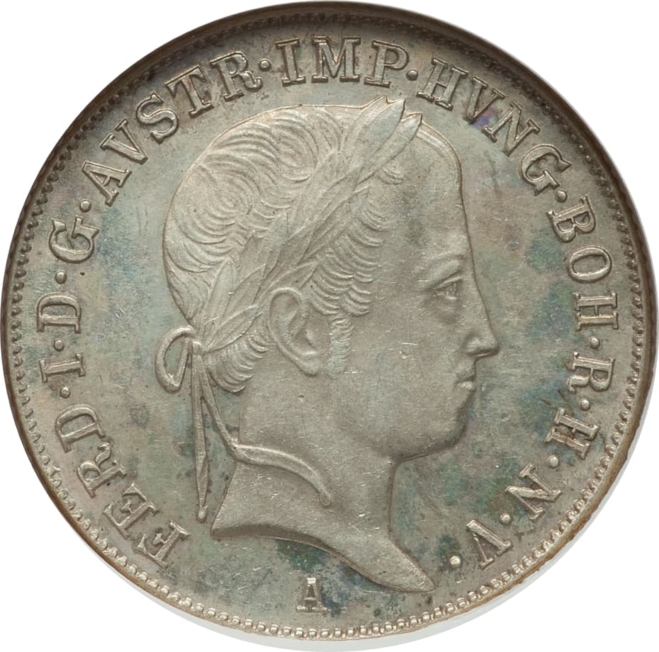 Austrian Empire 20 Kreuzers - Ferdinand I coin 1