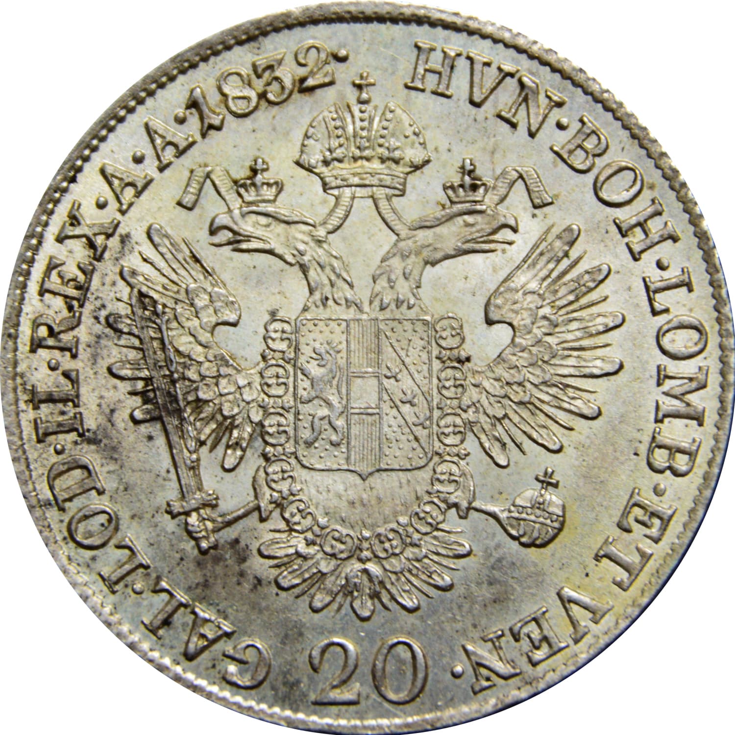 Austrian Empire 20 Kreuzers - Francis I coin 2