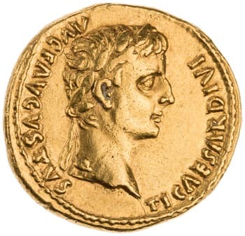 Roman Empire (27 BC - 395 AD) Aureus - Tiberius and Augustus (DIVOS AVGVST DIVI F) coin 1
