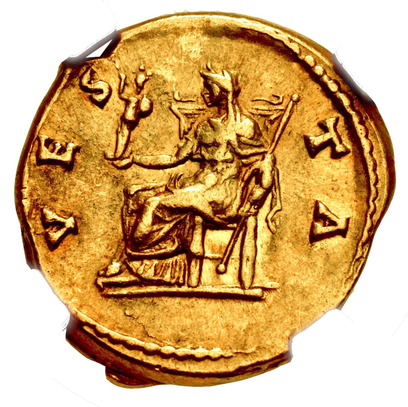 Roman Empire (27 BC - 395 AD) Aureus - Sabina (VESTA; Vesta) coin 2