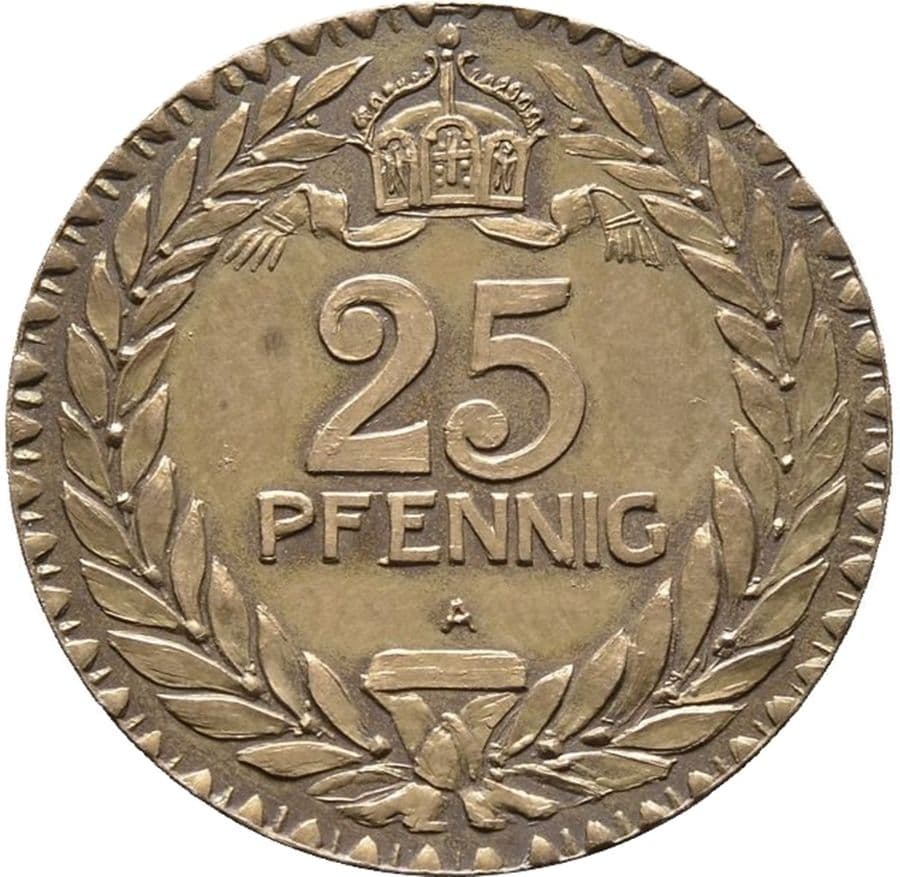 Germany (1871-1948) 25 Pfennigs - Wilhelm II (Pattern) coin 2