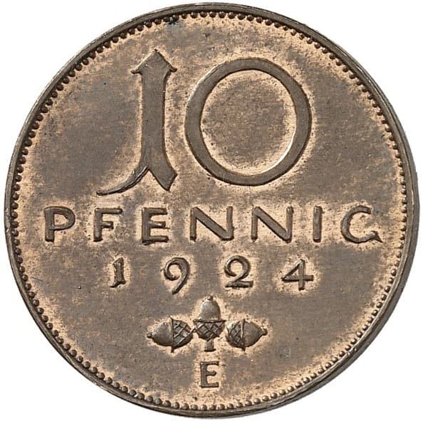 Germany (1871-1948) 10 Pfennigs (Pattern) - 10 Pfennigs Coin Details coin 2