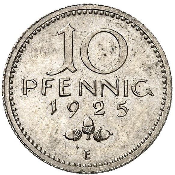 Germany (1871-1948) 10 Pfennigs (Pattern) - 10 Pfennigs Coin Details coin 2