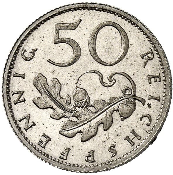 Germany (1871-1948) 50 Reichspfennig (Pattern) - 50 Pfennigs Coin Details coin 2