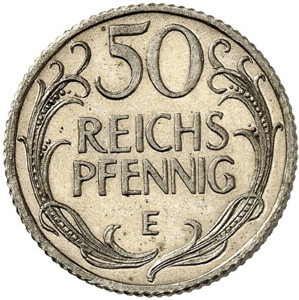 Germany (1871-1948) 50 Reichspfennig (Pattern) - 50 Pfennigs Coin Details coin 2