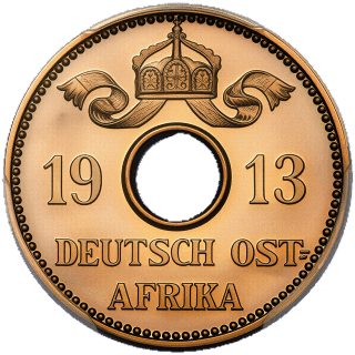 German East Africa German East Africa 5 hellers, 1913-1914 coin 1