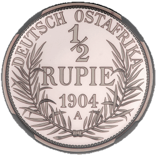 German East Africa German East Africa ½ rupie, 1904-1914 coin 2