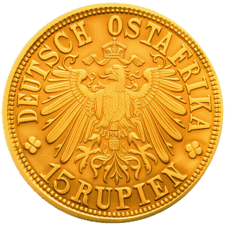 German East Africa German East Africa 15 rupien, 1916 coin 1