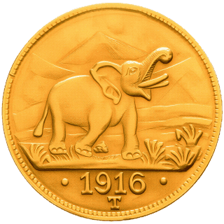 German East Africa German East Africa 15 rupien, 1916 coin 2