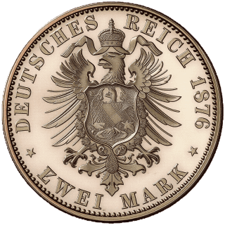 German Empire German Empire 2 mark, 1876-1877 coin 2