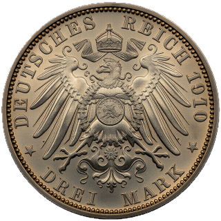 German Empire German Empire 3 mark, 1910 coin 2
