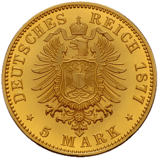 German Empire German Empire 5 mark, 1877 coin 2