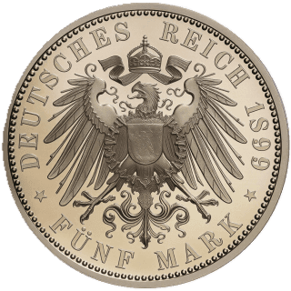 German Empire German Empire 5 mark, 1895-1900 coin 2