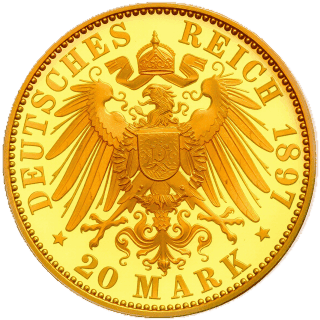 German Empire German Empire 20 mark, 1896-1903 coin 2