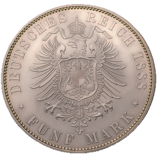 German Empire German Empire 5 mark, 1888 coin 2
