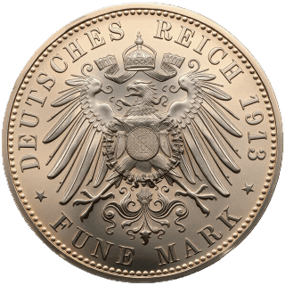 German Empire German Empire 5 mark, 1913-1914 coin 2