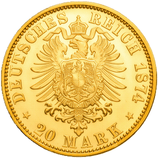 German Empire German Empire 20 mark, 1874-1878 coin 2