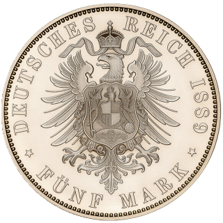 German Empire German Empire 5 mark, 1875-1889 coin 2