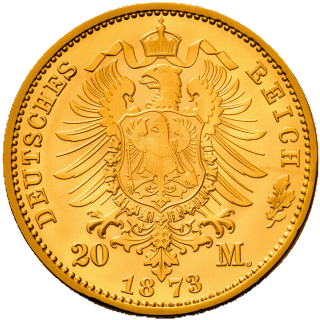 German Empire German Empire 20 mark, 1872-1873 coin 2