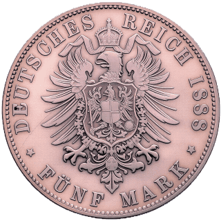 German Empire German Empire 5 mark, 1875-1888 coin 2