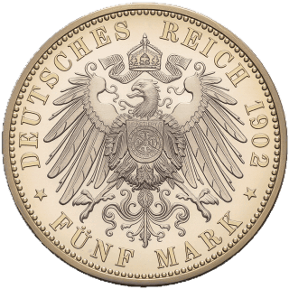 German Empire German Empire 5 mark, 1902-1907 coin 2