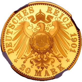 German Empire German Empire 20 mark, 1896-1901 coin 2