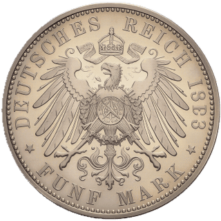 German Empire German Empire 5 mark, 1892-1913 coin 2