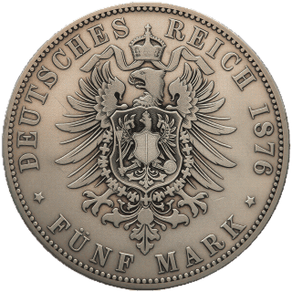 German Empire German Empire 5 mark, 1875-1888 coin 2