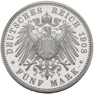 German Empire German Empire 5 mark, 1904-1913 coin 2