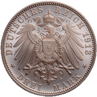 German Empire German Empire 3 mark, 1908-1913 coin 2