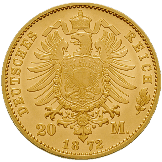 German Empire German Empire 20 mark, 1872 coin 2