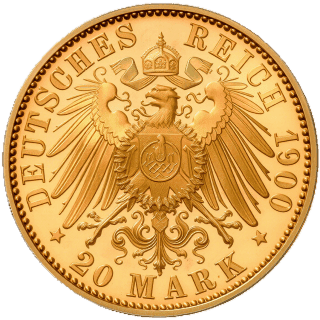 German Empire German Empire 20 mark, 1900-1905 coin 2