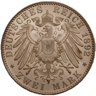 German Empire German Empire 2 mark, 1892 coin 2