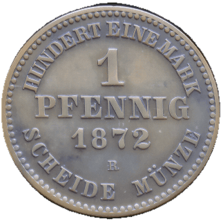 German Empire German Empire 1 pfennig, 1872 coin 2