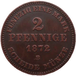 German Empire German Empire 2 pfennig, 1872 coin 2