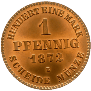 German Empire German Empire 1 pfennig, 1872 coin 2