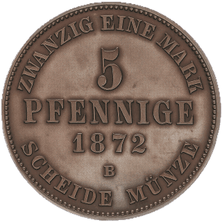 German Empire German Empire 5 pfennig, 1872 coin 2