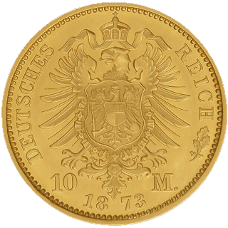 German Empire German Empire 10 mark, 1873 coin 2