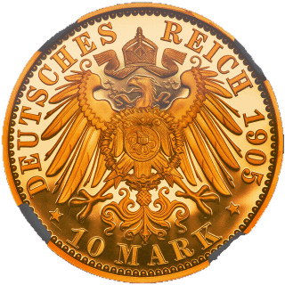 German Empire German Empire 10 mark, 1905 coin 2