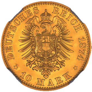 German Empire German Empire 10 mark, 1874 coin 2