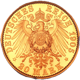 German Empire German Empire 20 mark, 1905 coin 2