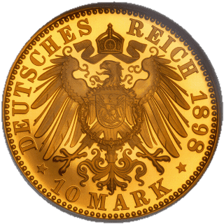 German Empire German Empire 10 mark, 1898 coin 2
