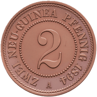 German New Guinea German New Guinea 2 pfennig, 1894 coin 2