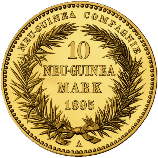 German New Guinea German New Guinea 10 mark, 1895 coin 2